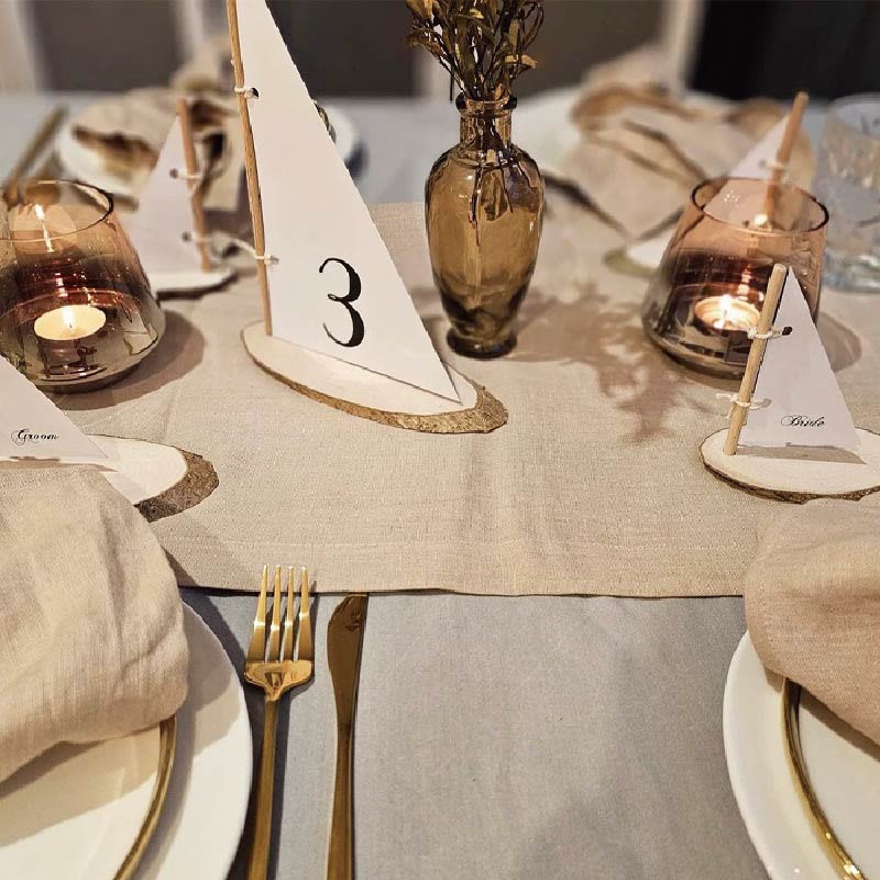 Wooden Sailboat Seat – Wedding Table Decoration